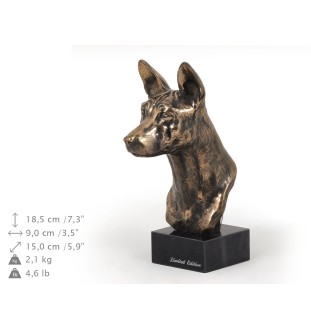 Basenji głowa na kamieniu Art-Dog